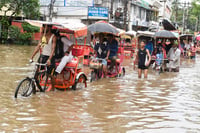 | Photo: PTI : Flooded street in Guwahati